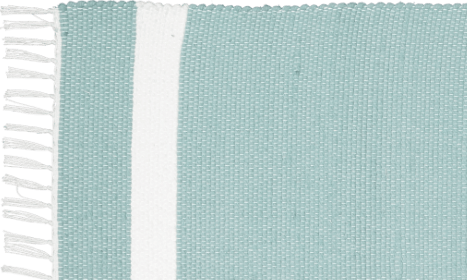 Amelia Jackson RUG Amelia Jackson Cotton Dhurrie Tabby in Duck Egg with White Band 75x120 SBED019 (7476140736601)