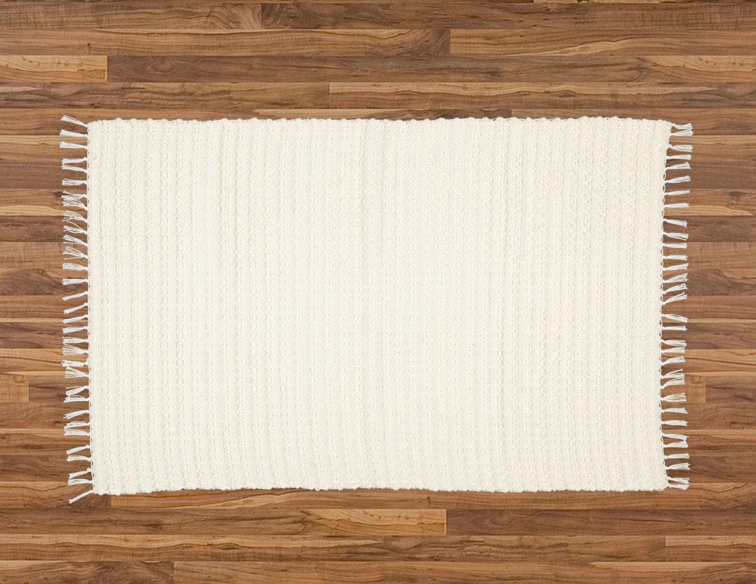 Amelia Jackson RUG Amelia Jackson Dhurrie Waffle Weave, Natural 75x120cm SBED020 (7476142473305)