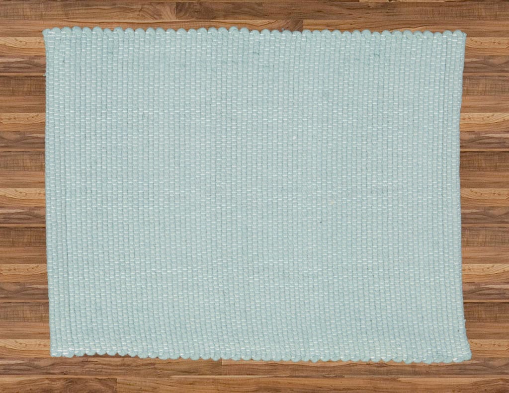 Amelia Jackson Table Cloth Amelia Jackson Placemat and Table Runners Dhurrie Tabby Duck Egg SPM001DE (7482485145689)