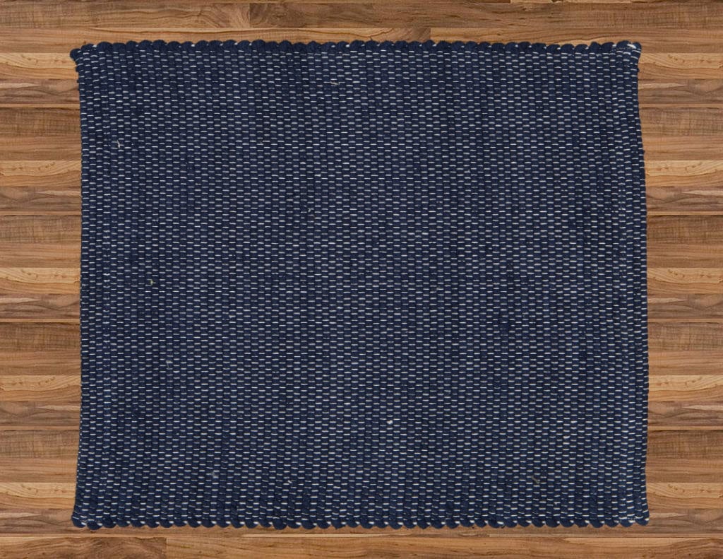 Amelia Jackson Table Cloth Amelia Jackson Placemat and Table Runners Dhurrie Tabby Navy SPM012 (7482499924057)