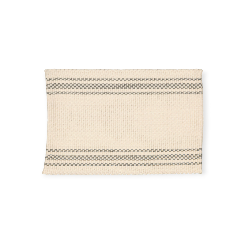 Amelia Jackson Table Cloth Amelia Jackson Placemat Natural with Charcoal Stripes SPM010 (7482498777177)