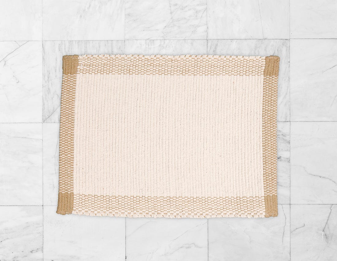 Amelia Jackson Table Cloth Placemat and Runners in Pebble Weave. Natural with Jute Border SPM005 (7482496057433)