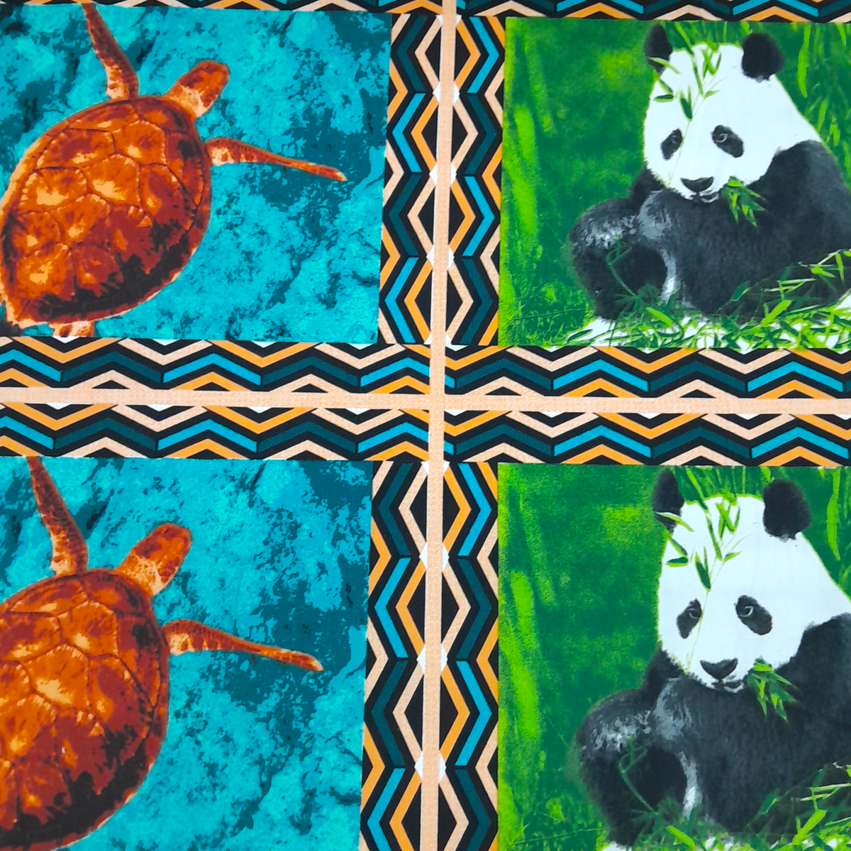 Fabric Cotton Canvas Endengered Animals 280 cm.