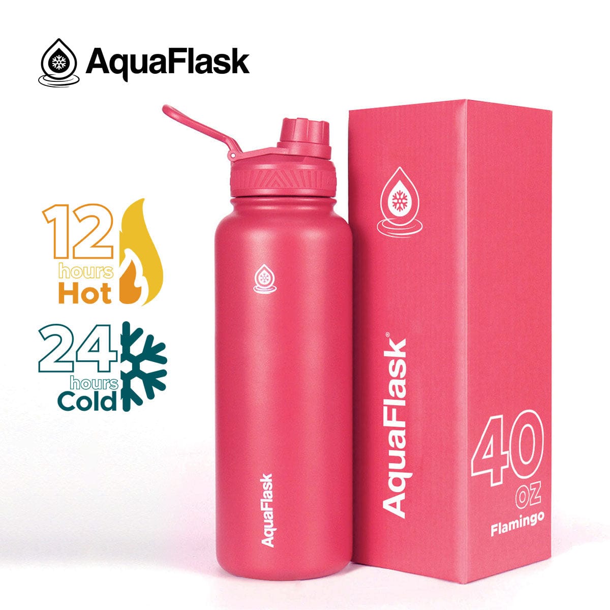 Aquaflask FLASK BOTTLE Aquaflask 1182ml Flask Flamingo AF-V31