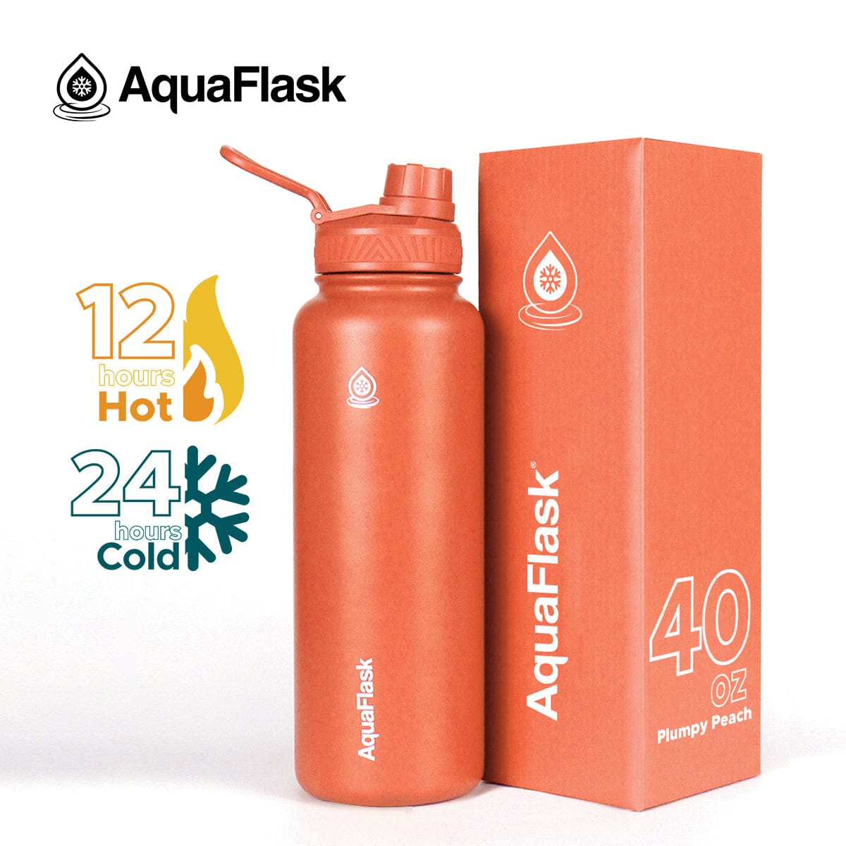 Aquaflask FLASK BOTTLE Aquaflask 1182ml Flask Plumpy Peach AF-V21