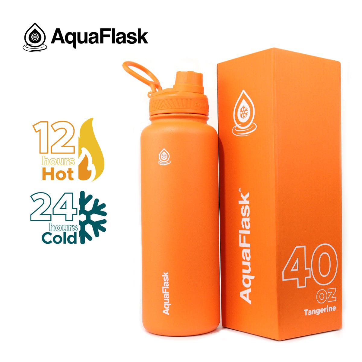 Aquaflask FLASK BOTTLE Aquaflask 1182ml Flask Tangerine AF-V37