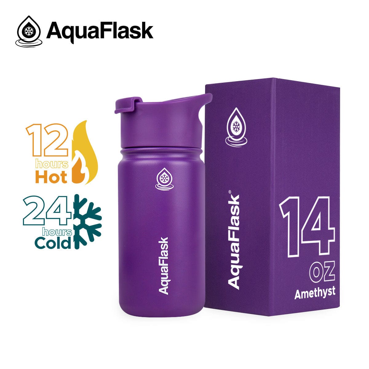 Aquaflask FLASK BOTTLE Aquaflask 414ml Flask Amethyst AF-P90