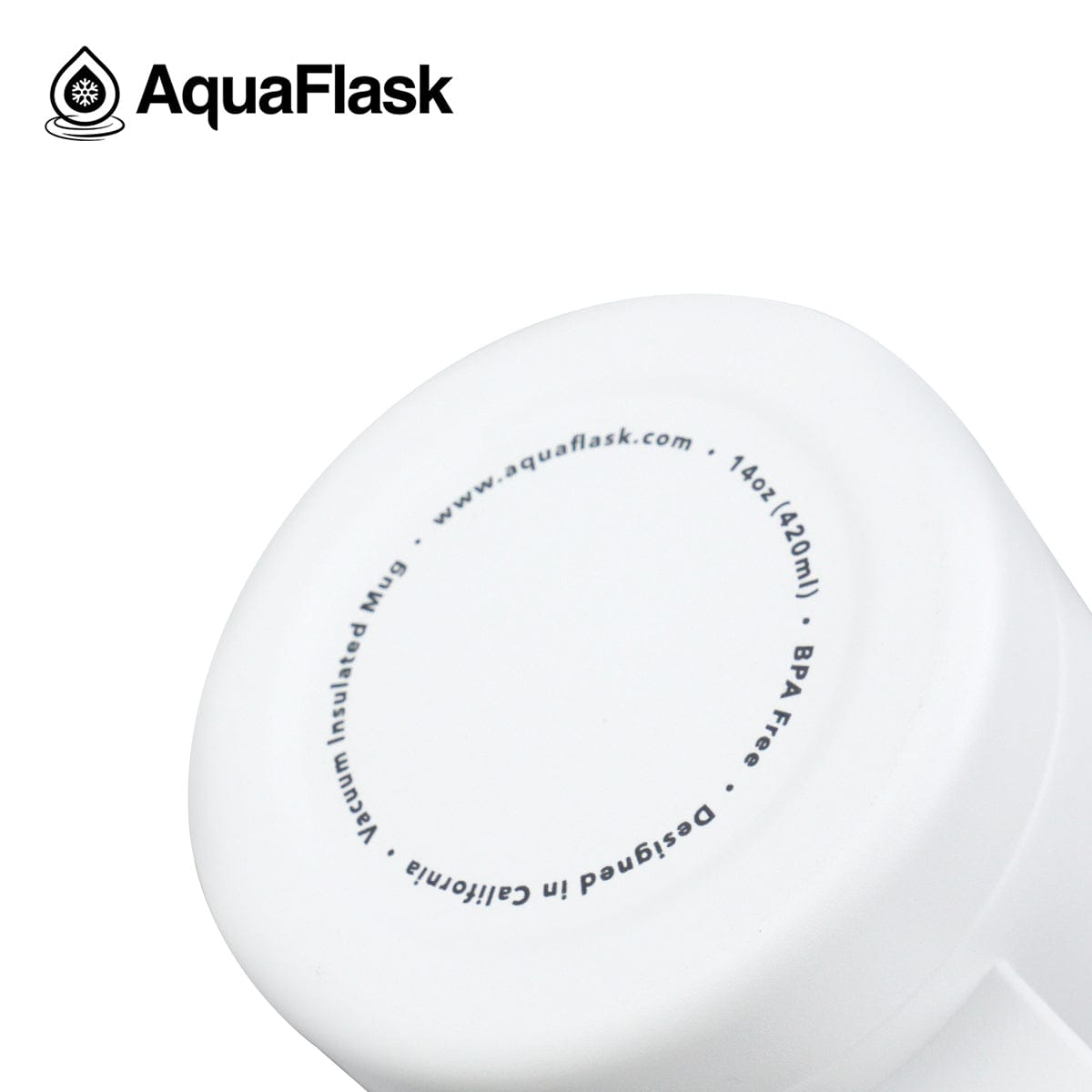 Aquaflask FLASK BOTTLE Aquaflask 415ml Travel Mug Ivory White AF-R82