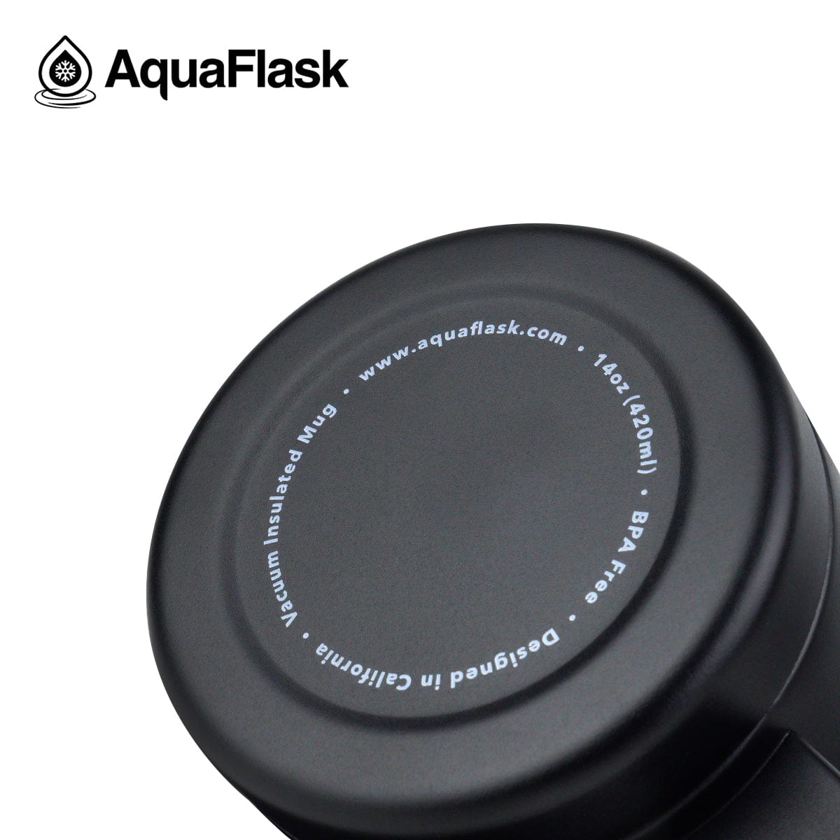 Aquaflask FLASK BOTTLE Aquaflask 415ml Travel Mug Jet Black AF-R83