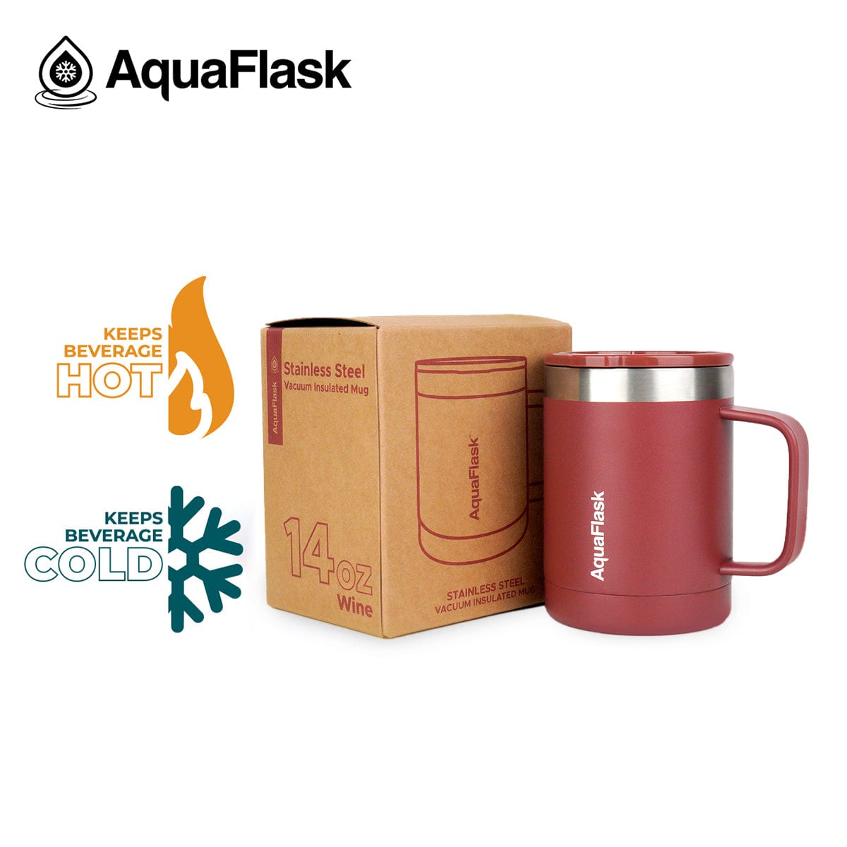 Aquaflask FLASK BOTTLE Aquaflask 415ml Travel Mug Wine AF-R87