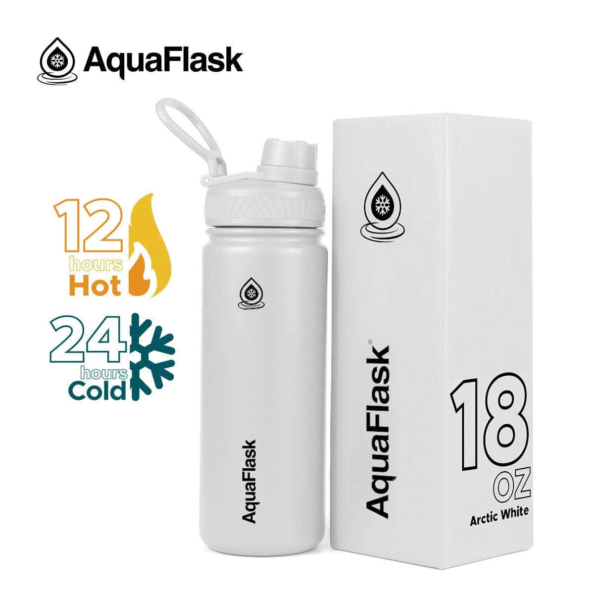 Aquaflask FLASK BOTTLE Aquaflask 532ml Flask Arctic White AF-Q16