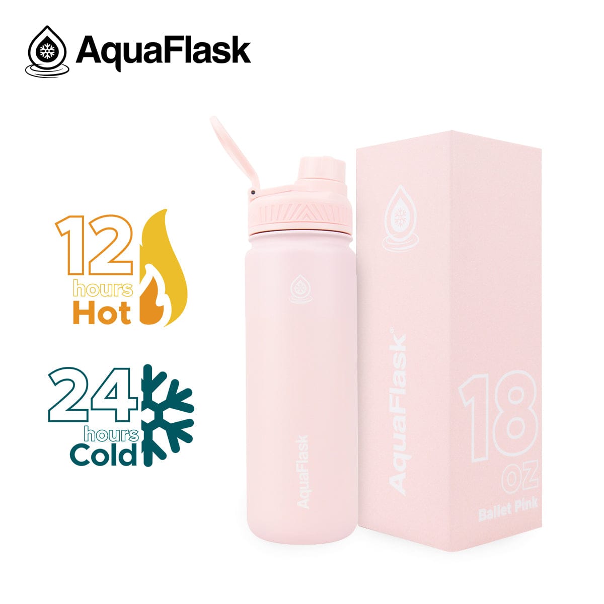 Aquaflask FLASK BOTTLE Aquaflask 532ml Flask Ballet Pink AF-R63