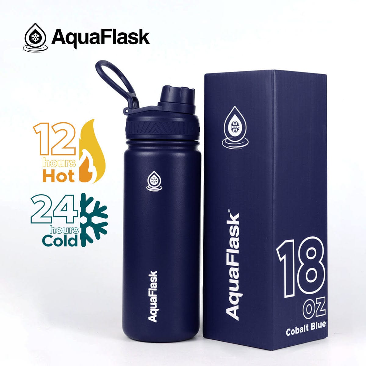 Aquaflask FLASK BOTTLE Aquaflask 532ml Flask Cobalt Blue AF-Q15
