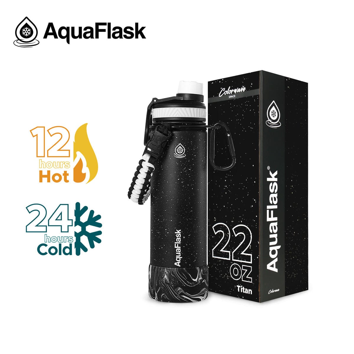 Aquaflask FLASK BOTTLE Aquaflask Colorwave 650ml Flask Titan AF-XA23
