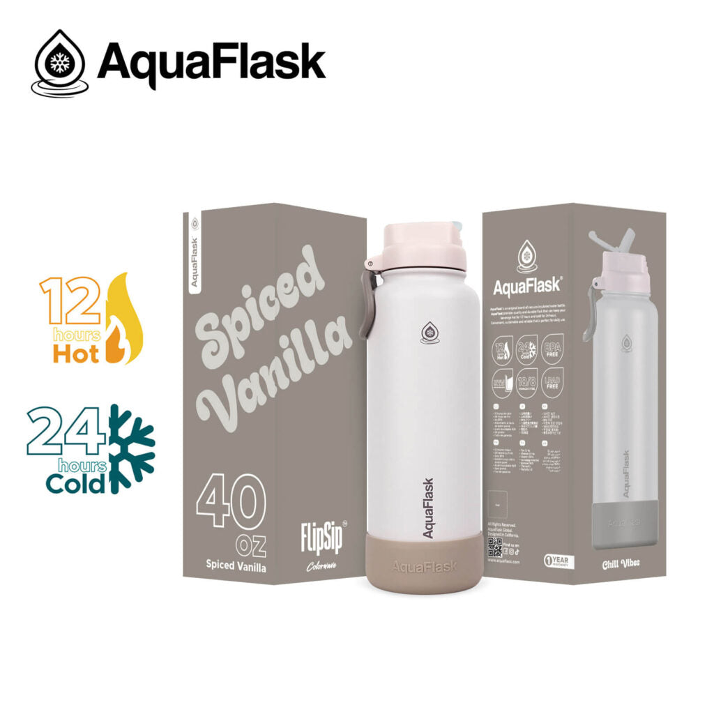 Aquaflask FLASK BOTTLE Aquaflask Colorwave Flipsip 1182ml Riviera Spiced Vanilla