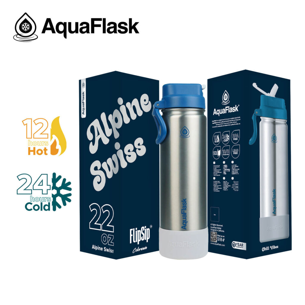 Aquaflask FLASK BOTTLE Aquaflask Colorwave Flipsip 650ml Flask Alpine Swiss