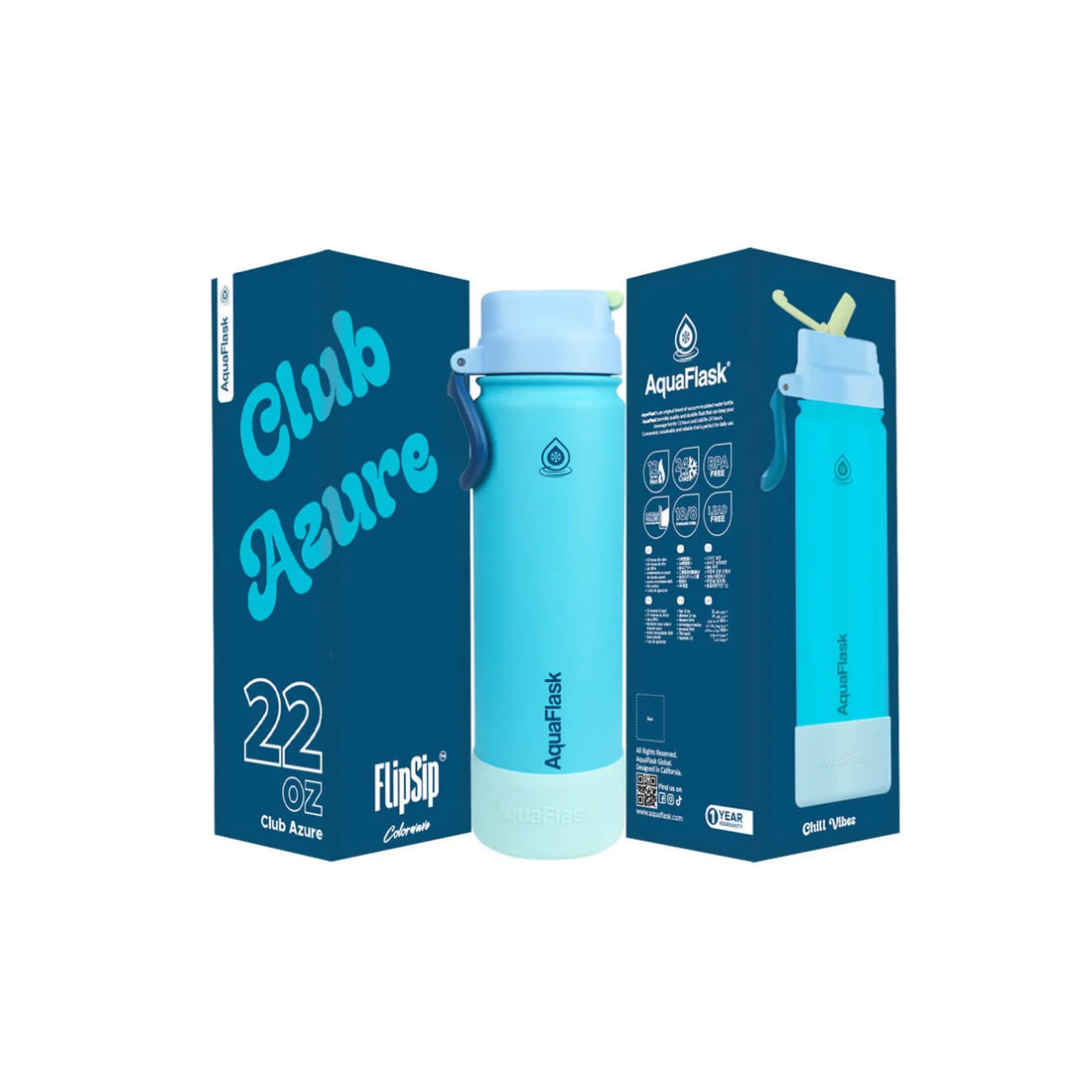 Aquaflask FLASK BOTTLE Aquaflask Colorwave Flipsip 650ml Flask Club Azure