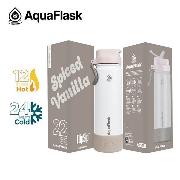 Aquaflask FLASK BOTTLE Aquaflask Colorwave Flipsip 650ml Flask Spiced Vanilla