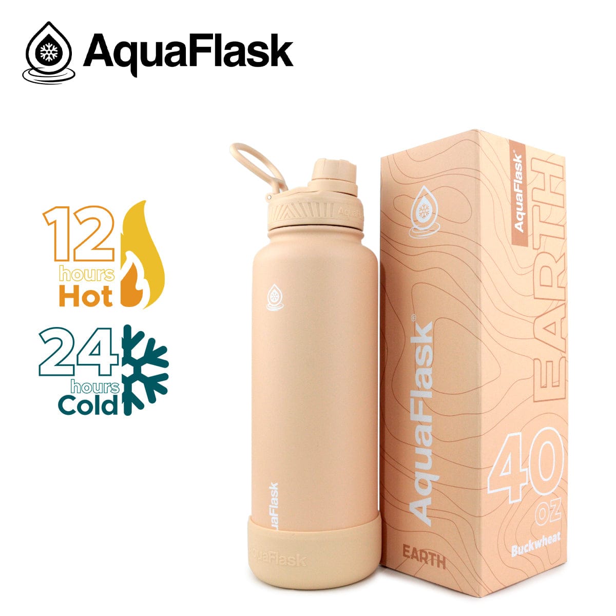 Aquaflask FLASK BOTTLE Aquaflask Earth 1182ml Flask Buckwheat AF-Y48