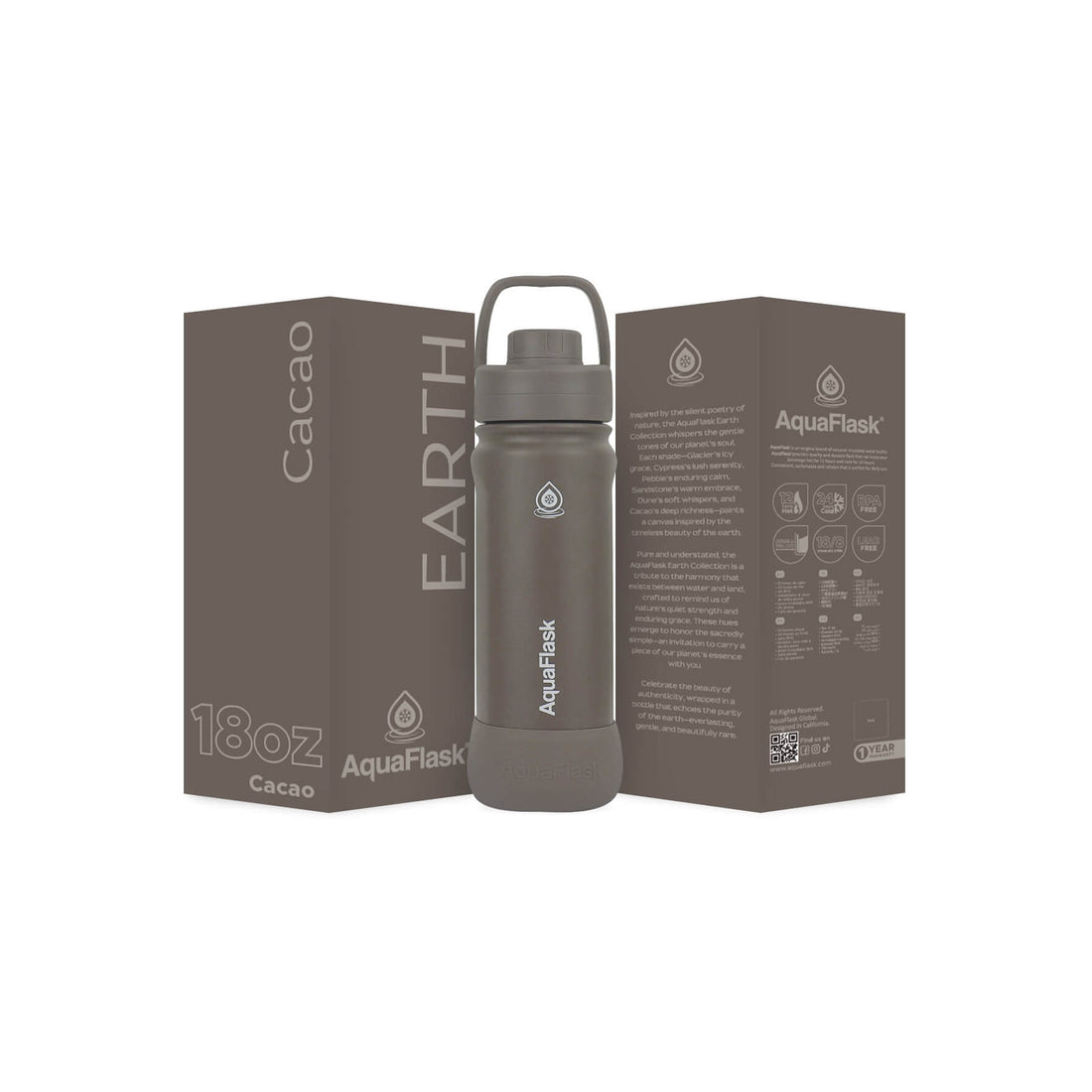 Aquaflask FLASK BOTTLE Aquaflask Earth 532ml Flask Cacao AF-U228