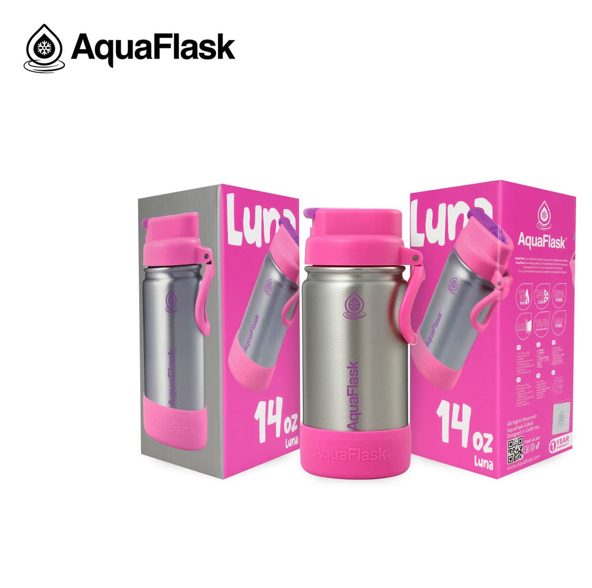 Aquaflask FLASK BOTTLE Aquaflask Kids Flipsip 415ml Flask Luna AF-T111
