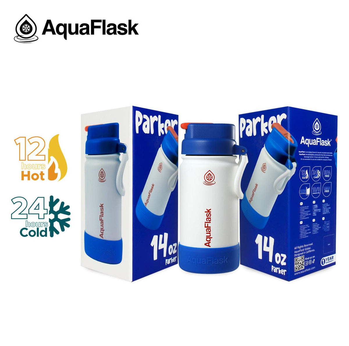 Aquaflask FLASK BOTTLE Aquaflask Kids Flipsip 415ml Flask Parker AF-T112