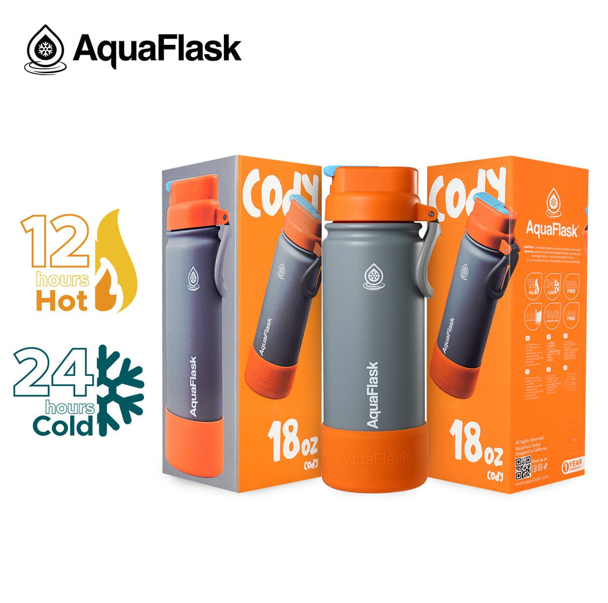 Aquaflask FLASK BOTTLE Aquaflask Kids Flipsip 532ml Flask Cody AF-U171