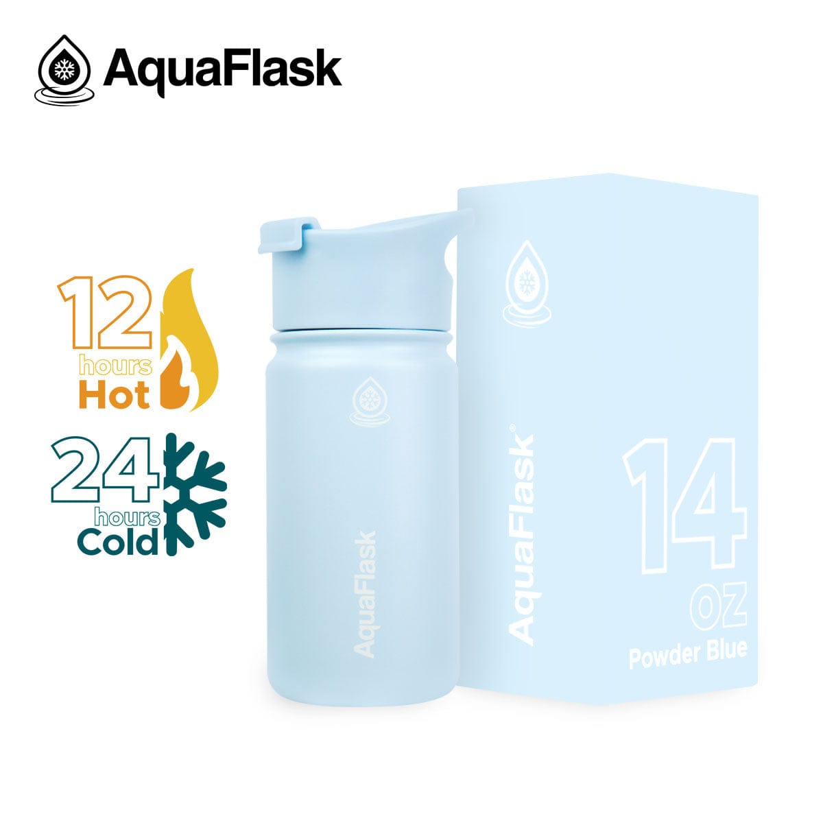 Aquaflask FLASK BOTTLE Aquaflask Regular 414ml Flask Powder Blue AF-P95