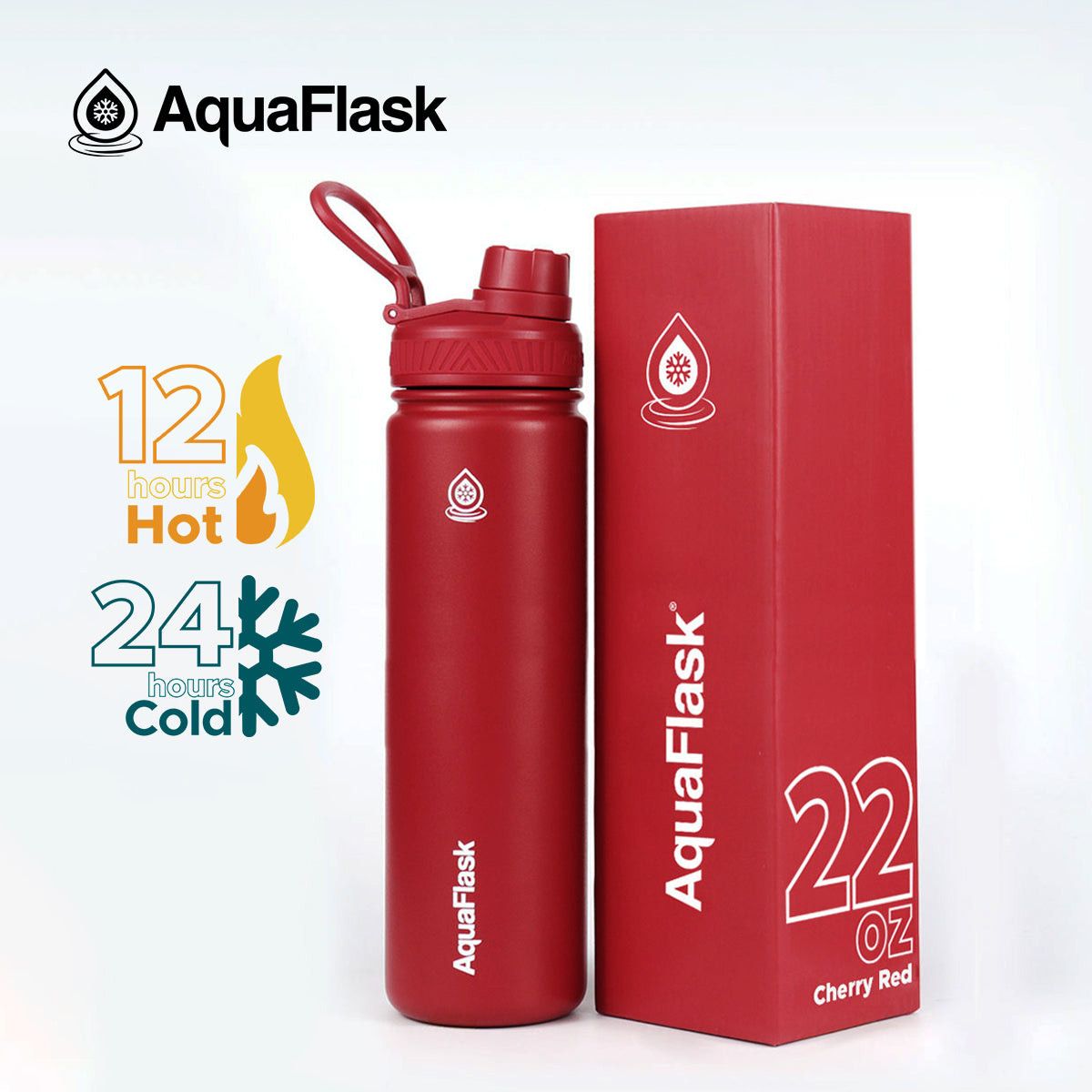 Aquaflask FLASK BOTTLE Aquaflask Regular 650ml Flask Cherry Red AF-R17