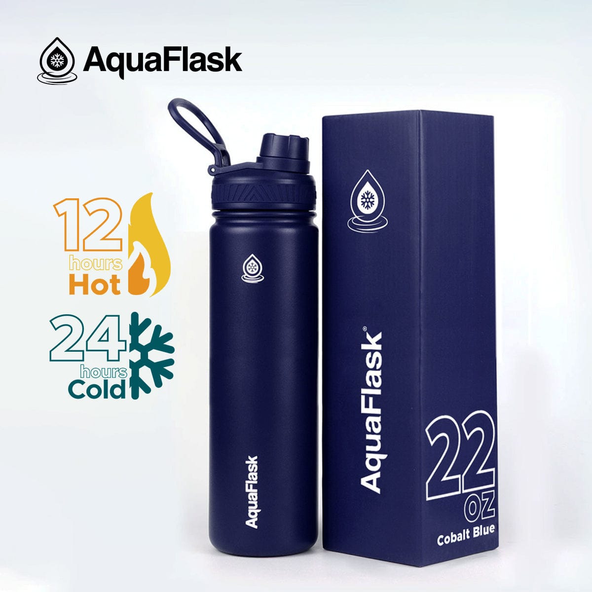 Aquaflask FLASK BOTTLE Aquaflask Regular 650ml Flask Cobalt Blue AF-R18
