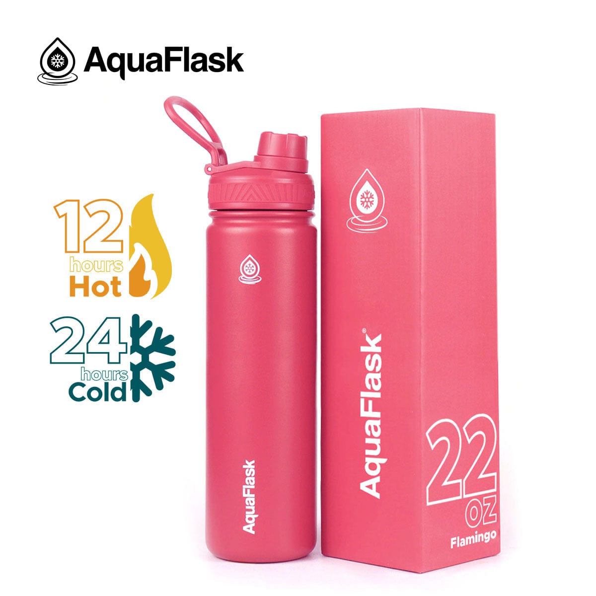 Aquaflask FLASK BOTTLE Aquaflask Regular 650ml Flask Flamingo AF-R31