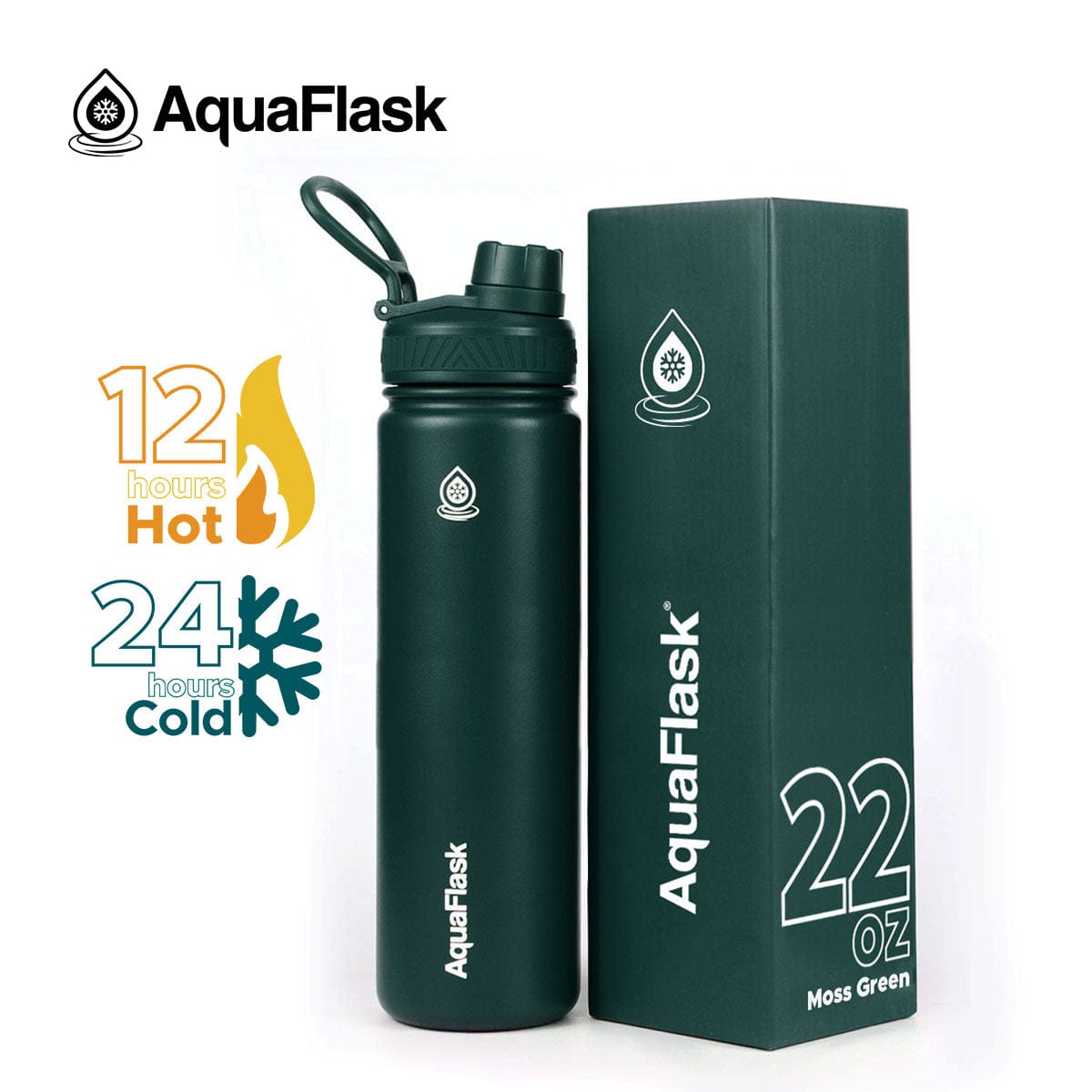 Aquaflask FLASK BOTTLE Aquaflask Regular 650ml Flask Moss Green AF-R32