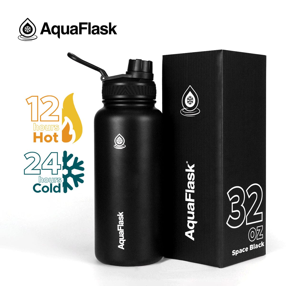 Aquaflask FLASK BOTTLE Aquaflask Regular 950ml Flask Space Black AF-T17