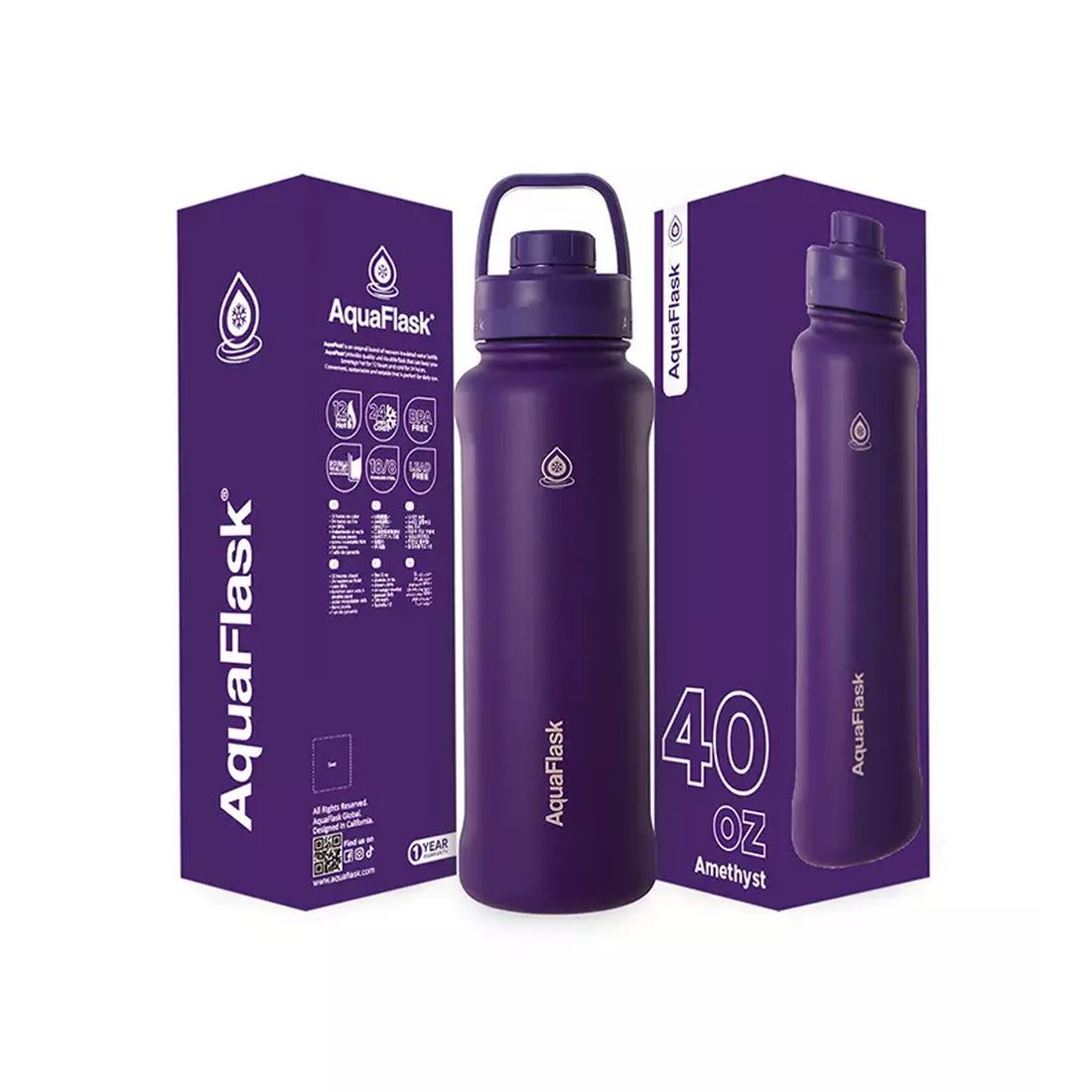 Aquaflask FLASK BOTTLE Aquaflask Sport 1182ml Flask Amethyst AF-W143