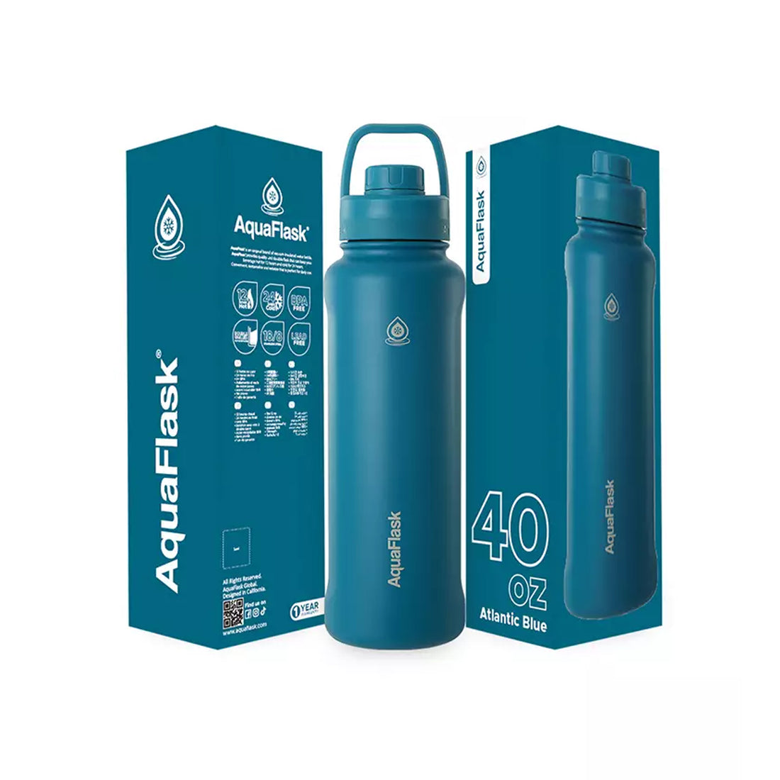 Aquaflask FLASK BOTTLE Aquaflask Sport 1182ml Flask Atlantic Blue AF-W145