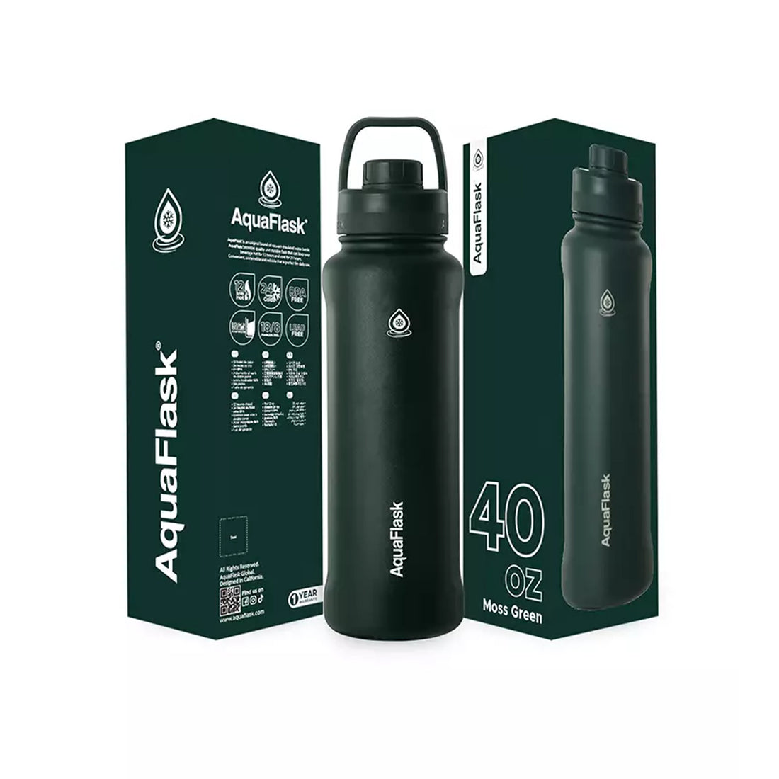 Aquaflask FLASK BOTTLE Aquaflask Sport 1182ml Flask Moss Green AF-W153