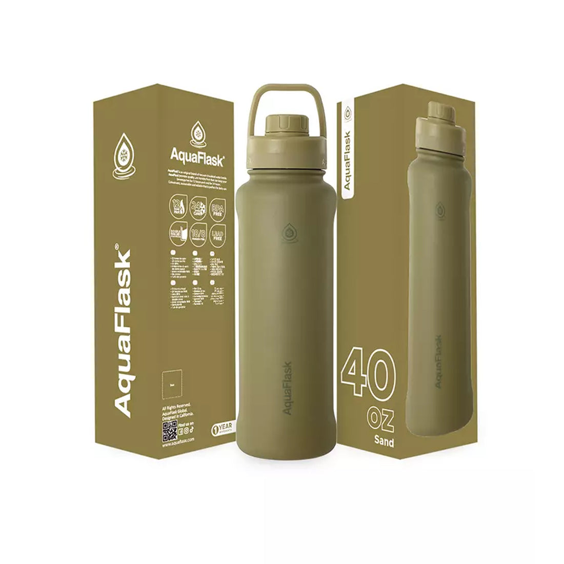 Aquaflask FLASK BOTTLE Aquaflask Sport 1182ml Flask Sand AF-W157