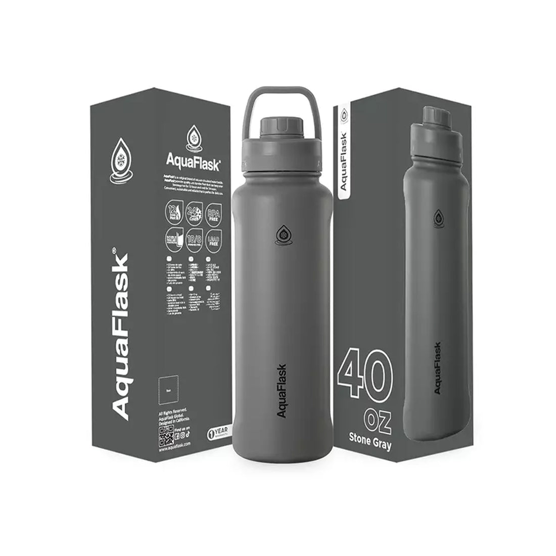Aquaflask FLASK BOTTLE Aquaflask Sport 1182ml Flask Stone Grey AF-161