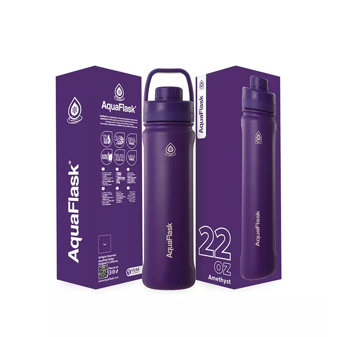 Aquaflask FLASK BOTTLE Aquaflask Sport 650ml Flask Amethyst AF-T120