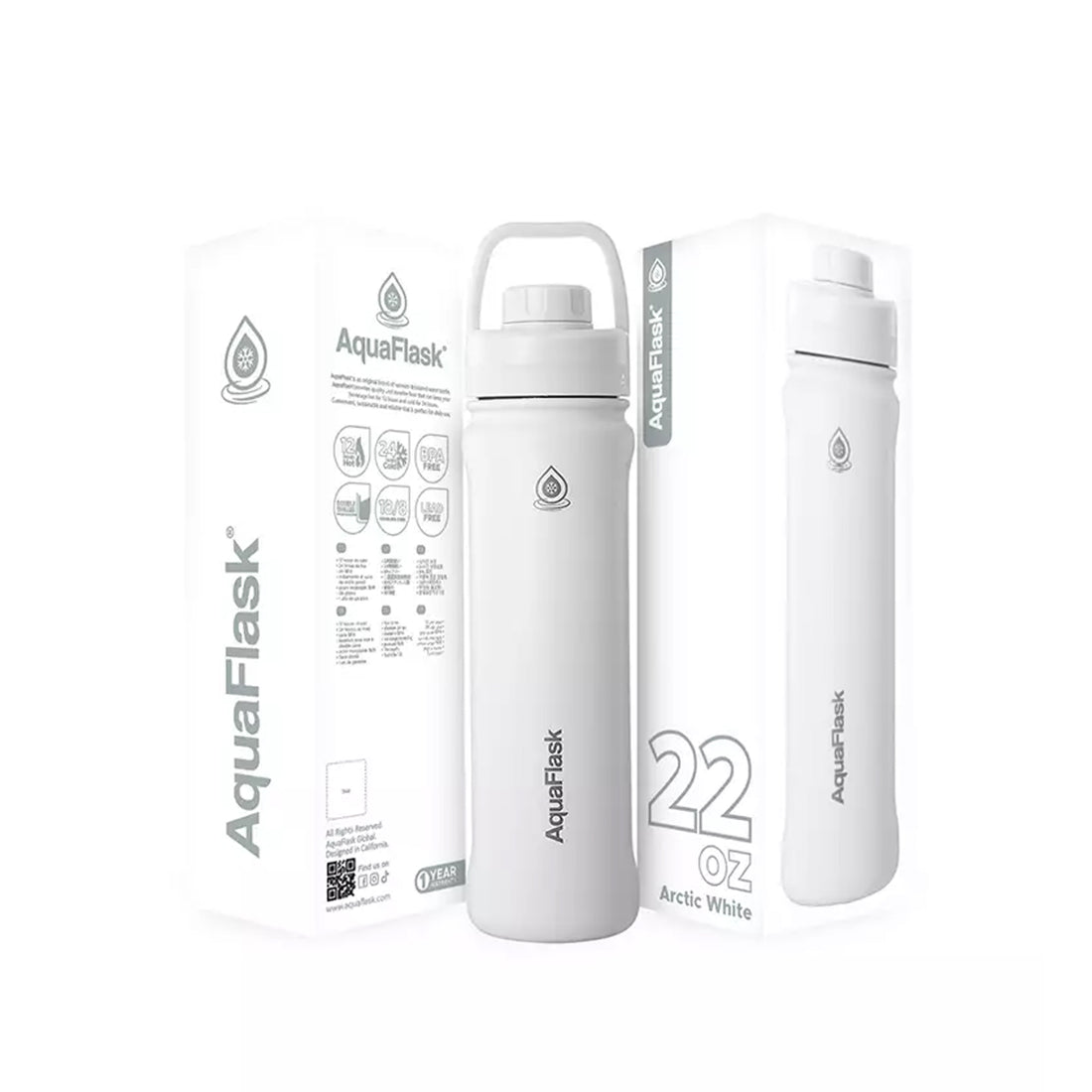 Aquaflask FLASK BOTTLE Aquaflask Sport 650ml Flask Arctic White AF-T120