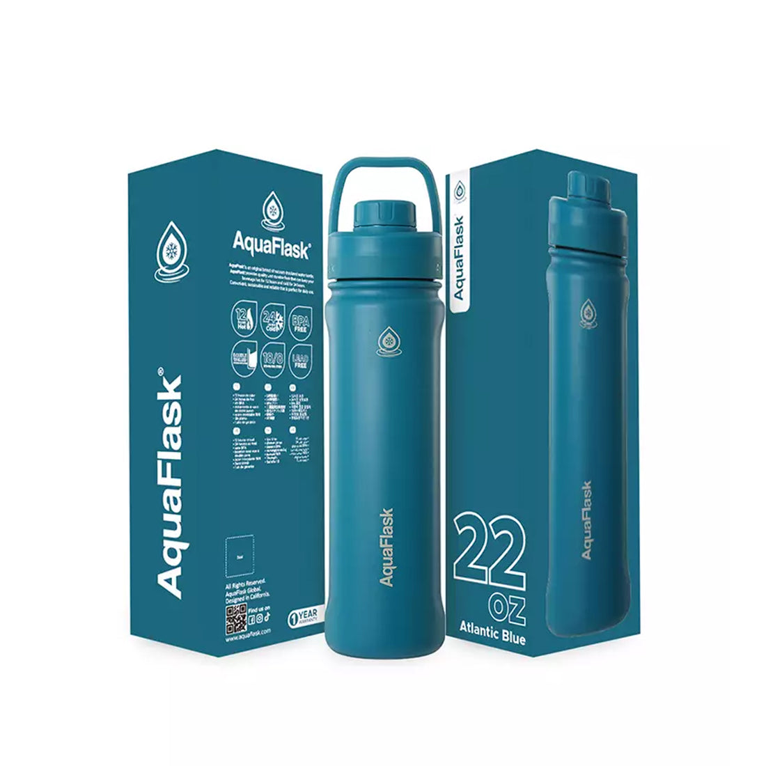 Aquaflask FLASK BOTTLE Aquaflask Sport 650ml Flask Atlantic Blue AF-T122