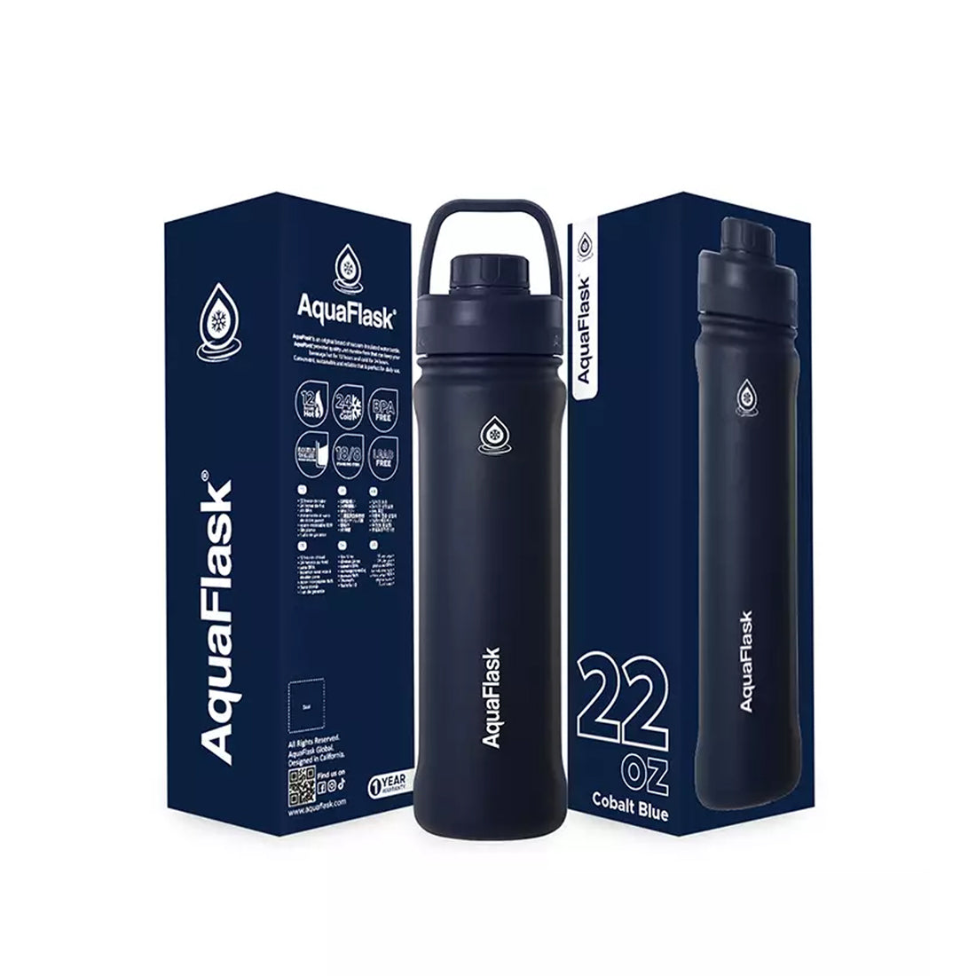 Aquaflask FLASK BOTTLE Aquaflask Sport 650ml Flask Cobalt Blue AF-T125
