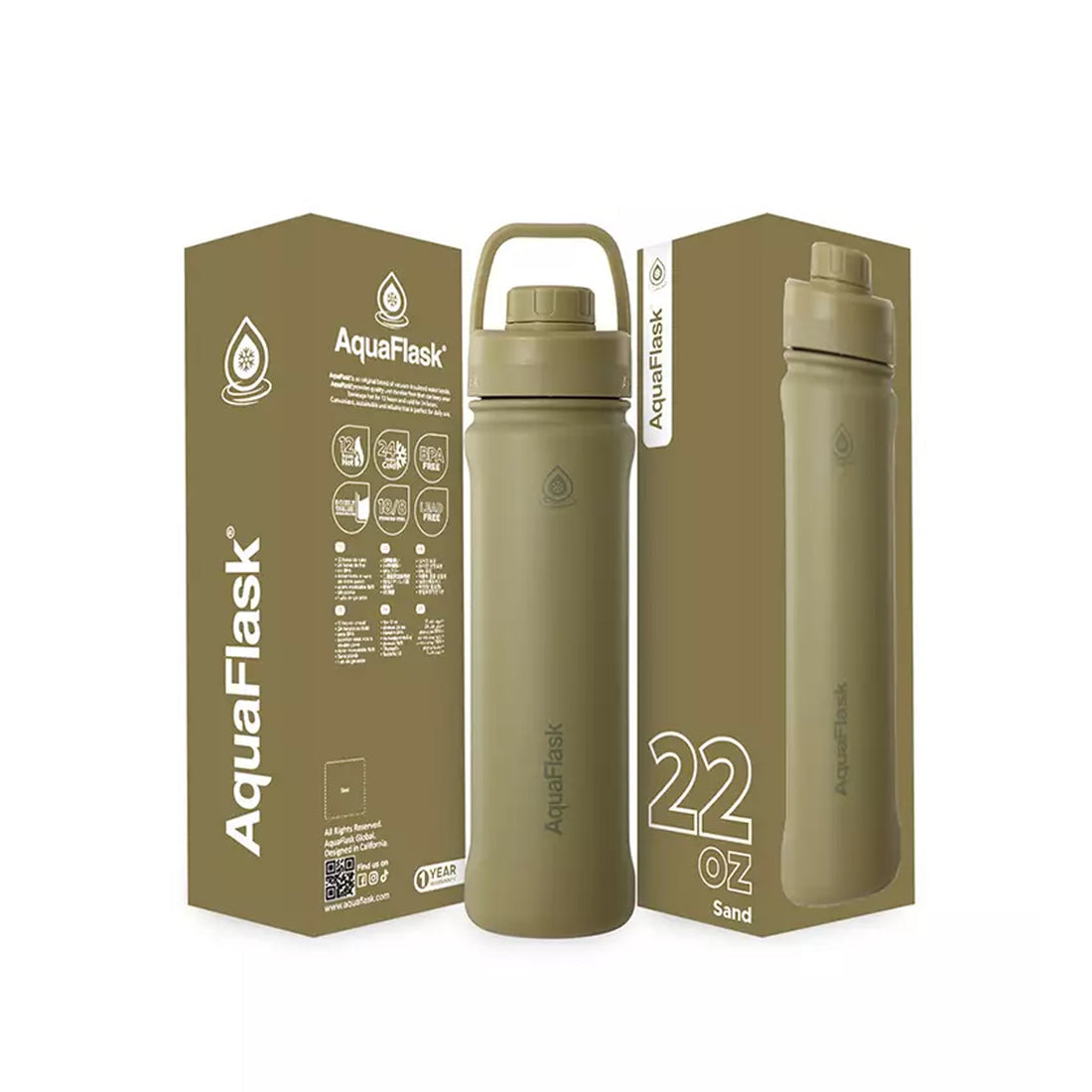 Aquaflask FLASK BOTTLE Aquaflask Sport 650ml Flask Sand AF-T1234