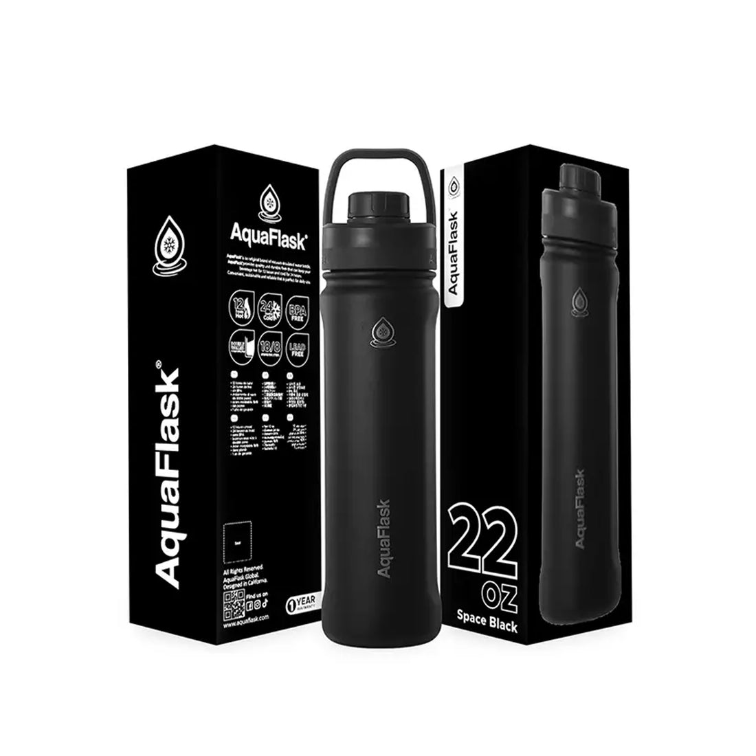 Aquaflask FLASK BOTTLE Aquaflask Sport 650ml Flask Space Black AF-T137
