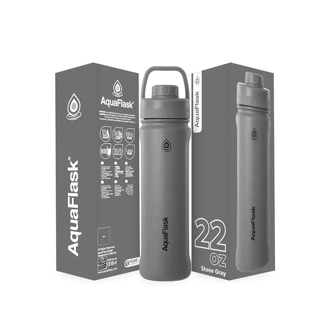 Aquaflask FLASK BOTTLE Aquaflask Sport 650ml Flask Stone Grey AF-T1238