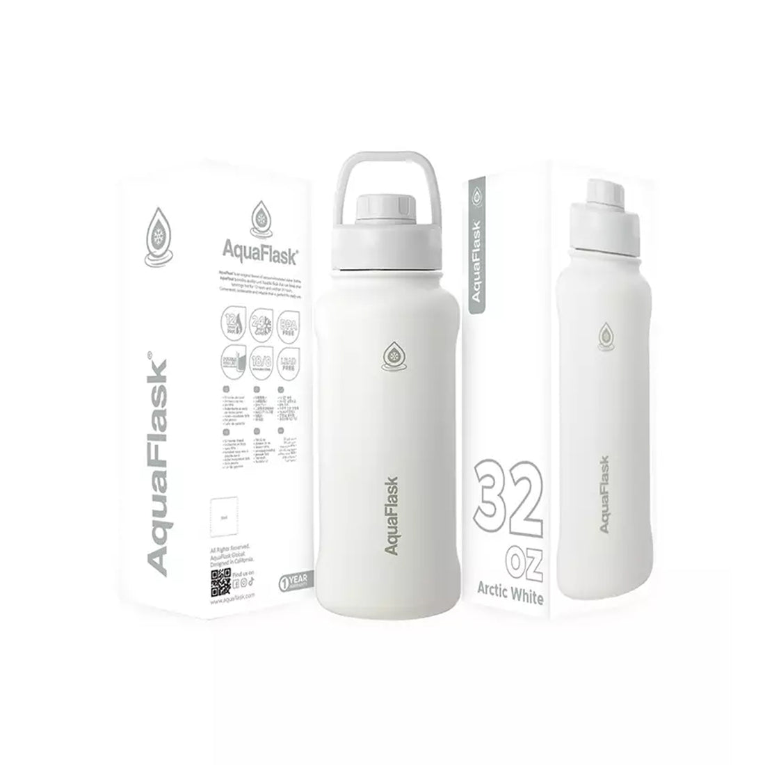Aquaflask FLASK BOTTLE Aquaflask Sport 950ml Flask Arctic White AF-V184