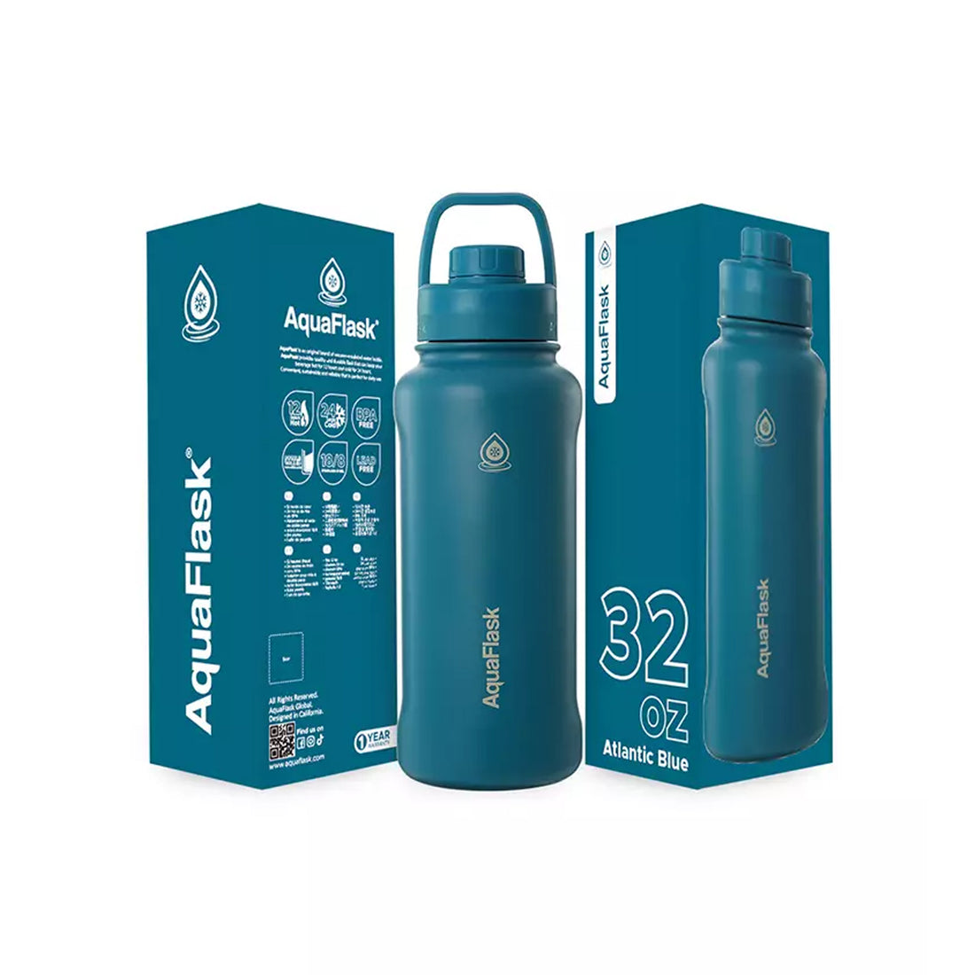 Aquaflask FLASK BOTTLE Aquaflask Sport 950ml Flask Atlantic Blue AF-V185