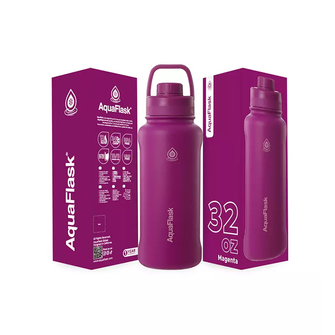 Aquaflask FLASK BOTTLE Aquaflask Sport 950ml Flask Magenta AF-V192