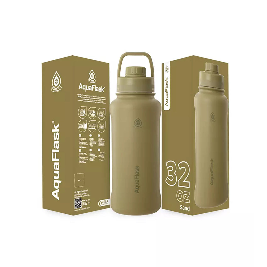 Aquaflask FLASK BOTTLE Aquaflask Sport 950ml Flask Sand AF-V197