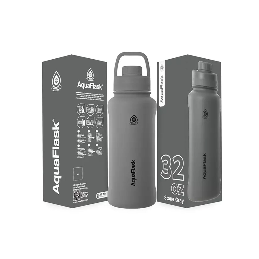 Aquaflask FLASK BOTTLE Aquaflask Sport 950ml Flask Stone Grey AF-V201